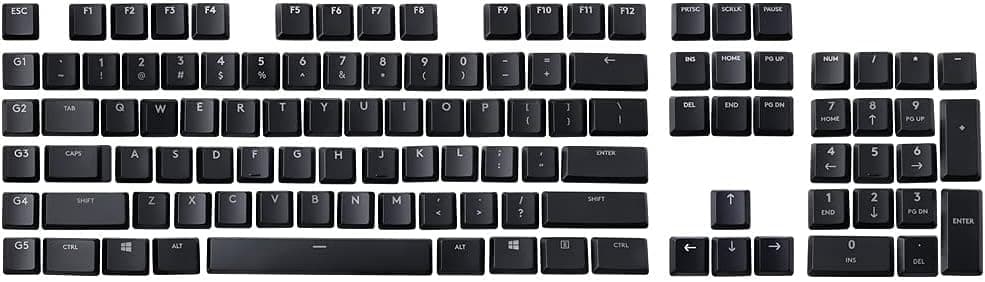 Suitable for Logitech G915TKL G915 G815 Universal Color keycap RGB Light-transmitting Non-Slip wear-Resistant DIY Color keycap (Black 111 Keys)