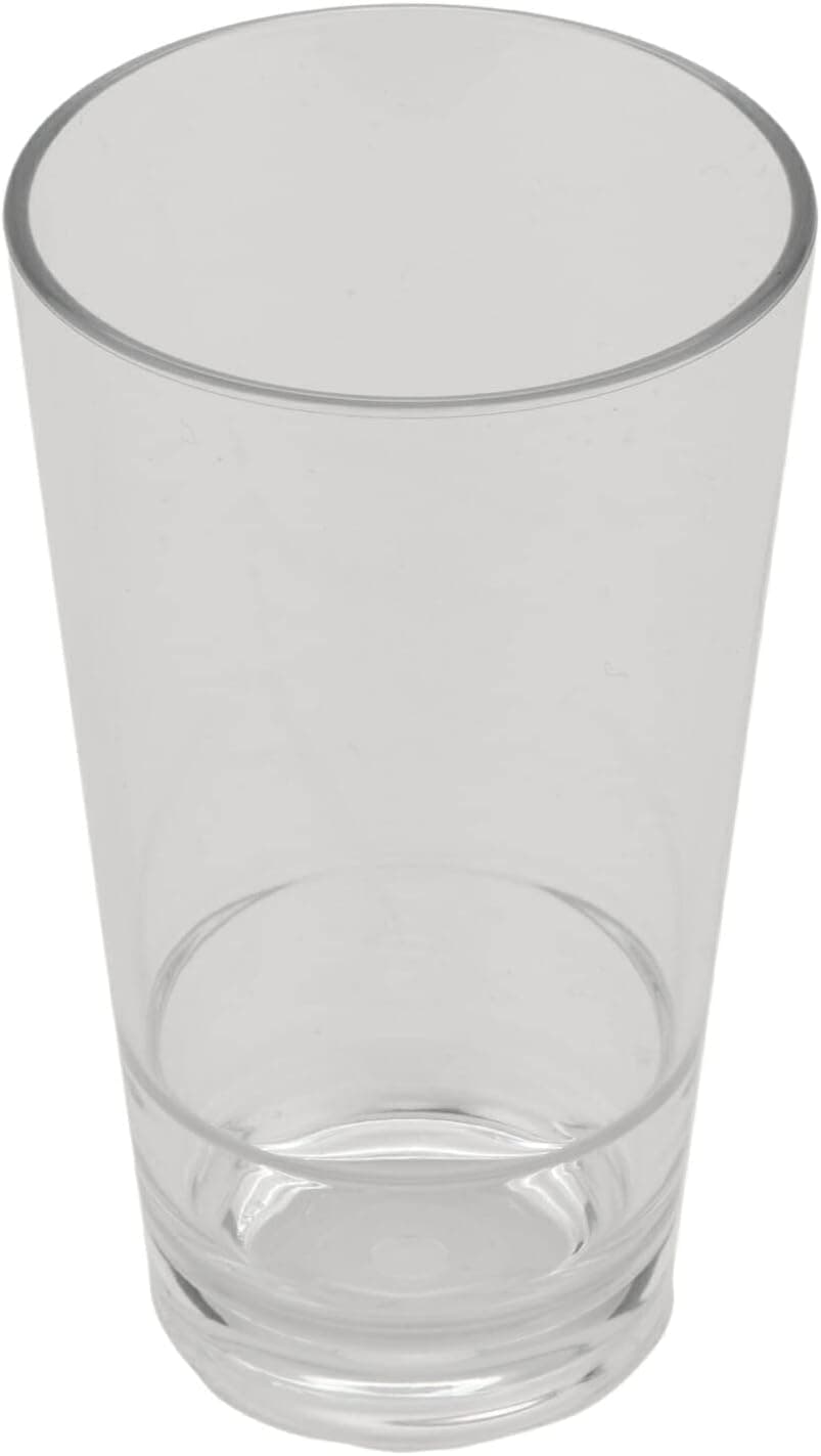 G.E.T. S-17-CL Revo BPA-Free Plastic Stackable Beer Pint Glasses, 16 Ounce, Clear (Set of 12)
