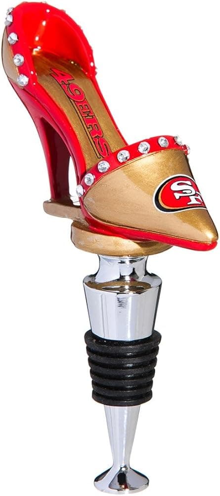 NFL San Francisco 49ers High Heel Shoe Wine Bottle Stopper, Small, Multicolored
