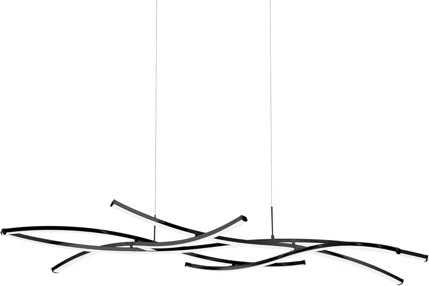 WAC Lighting dweLED, Divergence 64in LED Linear Chandelier in Black