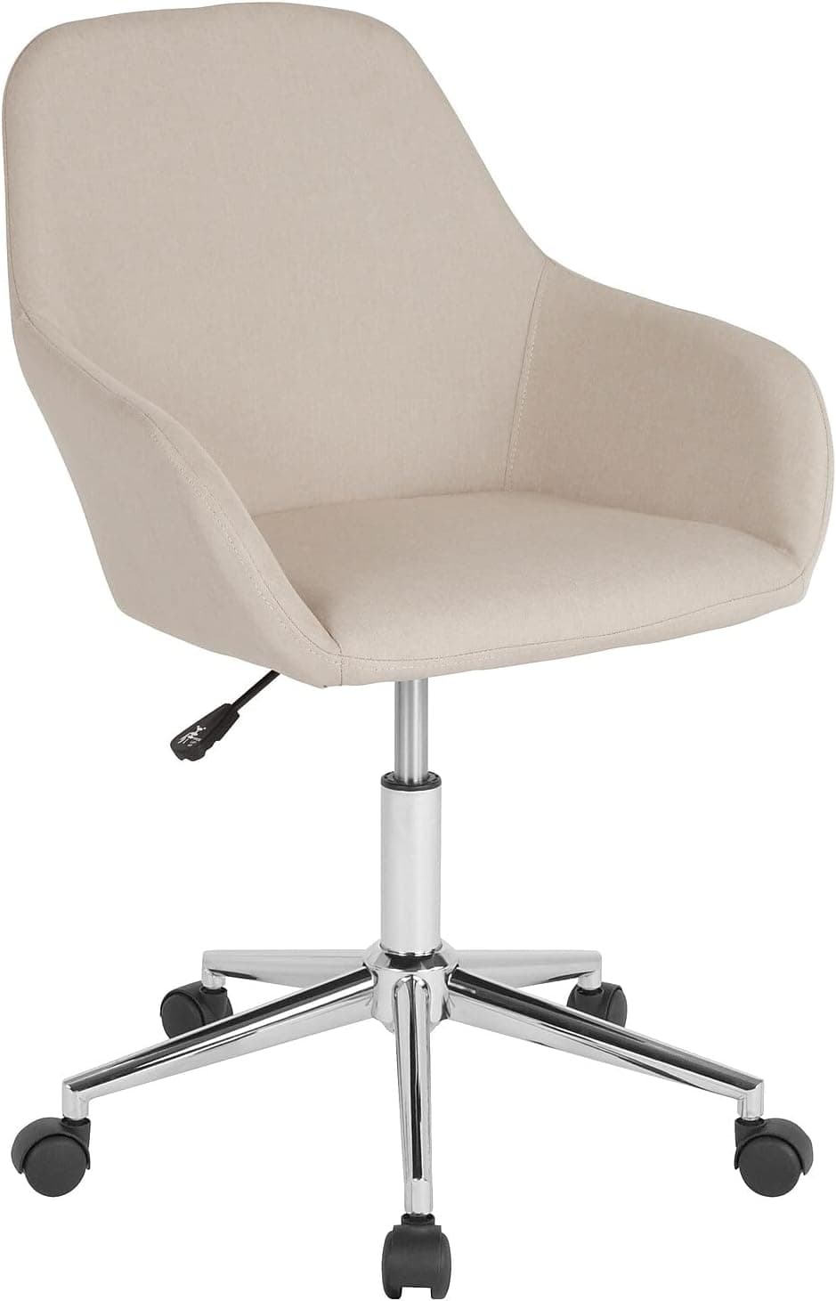 Flash Furniture Cortana Home and Office Mid-Back Chair in Beige Fabric