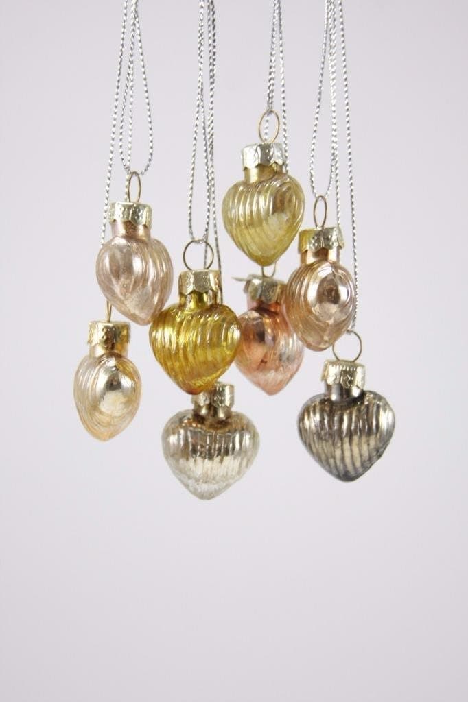 Cody Foster Tiny Hearts Ornaments Set of 8 Assorted Colors