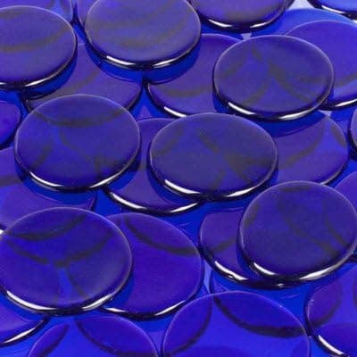 Wholesalers USA 5 lbs of Glass Wafer in Sapphire Blue