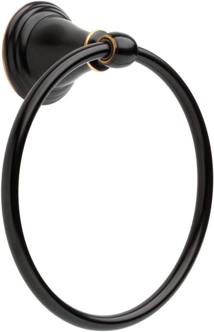Delta Faucet 79646-ORB Windemere Towel Ring, Delta Oil Rubbed Bronze