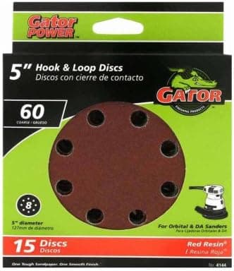 ALI INDUSTRIES 4144 5" 60G Sand Disc (15 Pack)