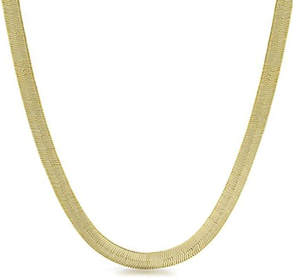 L & L Nation Mens & Lady Gold Tone 20" 4mm Mirror Herringbone