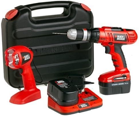 Black & Decker HPD1402KF 14.4-Volt Ni-Cad 3/8-Inch Cordless Drill/Driver Kit with Flashlight