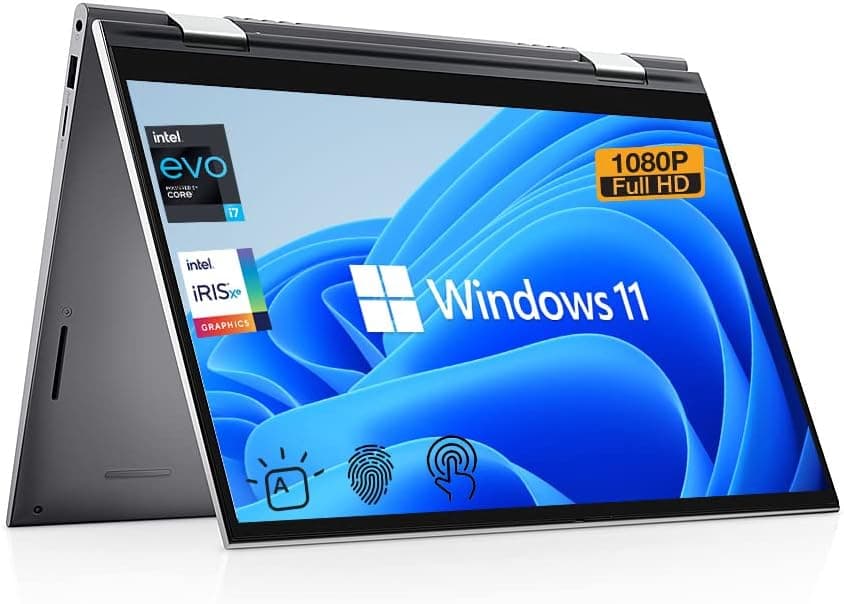 Dell [Windows 11 Home] 2022 Newest Inspiron 5000 2-in-1 Laptop, 14" FHD Touch Display, Intel Core i7-1165G7, 32GB RAM, 1TB SSD, HDMI, Type C, Wi-Fi 6, Webcam, Backlit KB, FP Reader, Silver