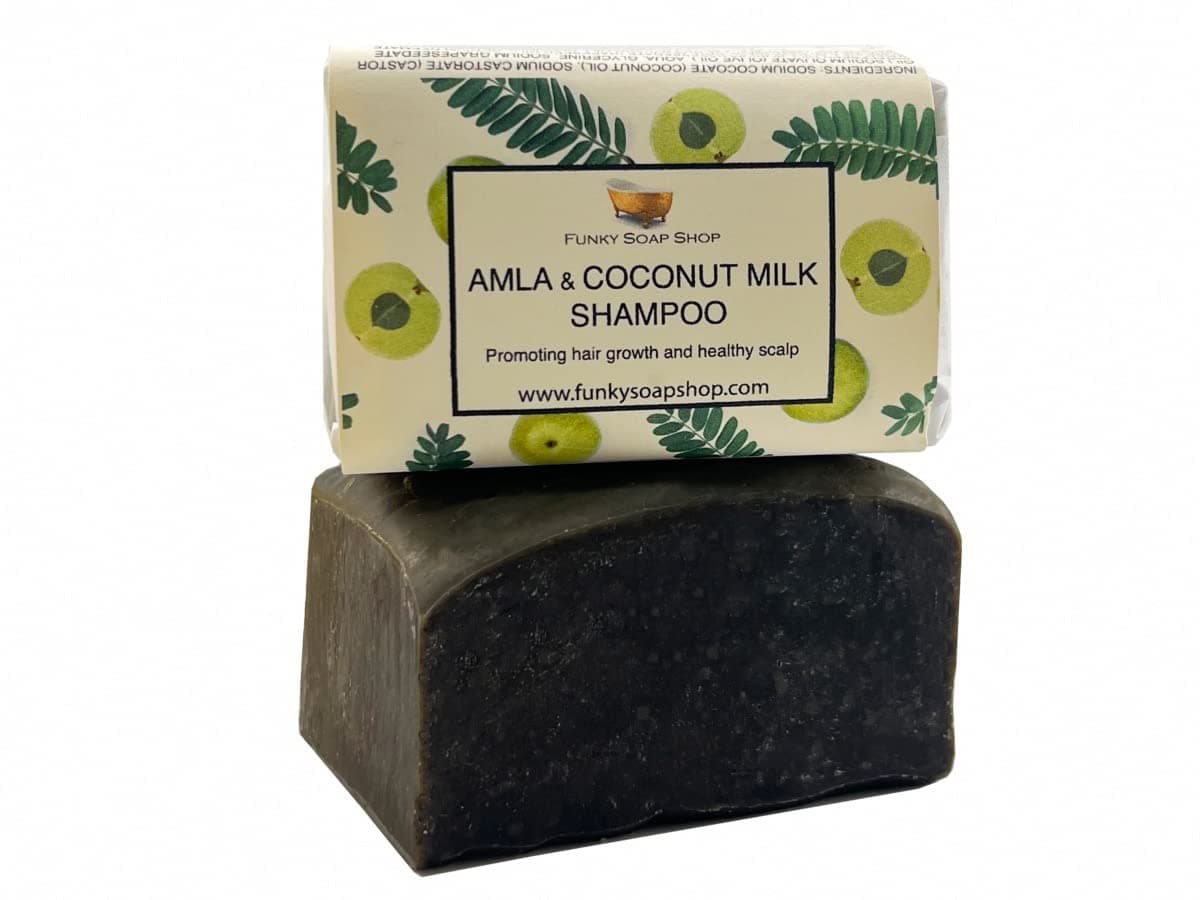 Funky Soap Amla And Coconut Milk Solid Shampoo Bar, Natural & Handmade, Approx. 120g