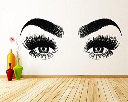 Lash Decor Eyelash Wall Stickers Lash Decal for Walls Salon Decorations for Wall Beauty Salon Decor Beauty Wall Decals Eyelash Wall Decal Salon Wall Decals Lash Decals for Walls Lash Wall Decal