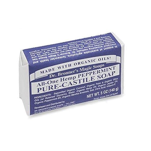 Dr. Bronner - Organic Peppermint Bar Soap, 5 oz bar soap ( Multi-Pack)
