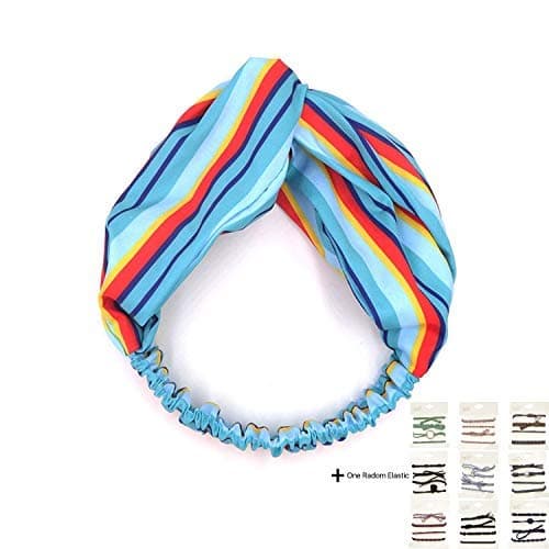 KUCOOL Vintage Headband Wide Polyester Cotton Modern Hair Band Elastic Criss Cross Cute Hair Accessories