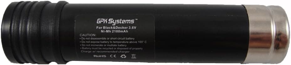 GPK Systems Battery for Black & Decker Vp100 Vp110 Vp143 Versapak 151995-03 383900-03 3.6v 2.1a