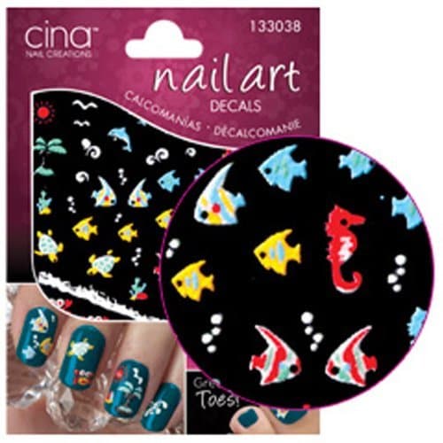 CinaPro Nail Creations 3-D Decals Under the Sea by CinaPro