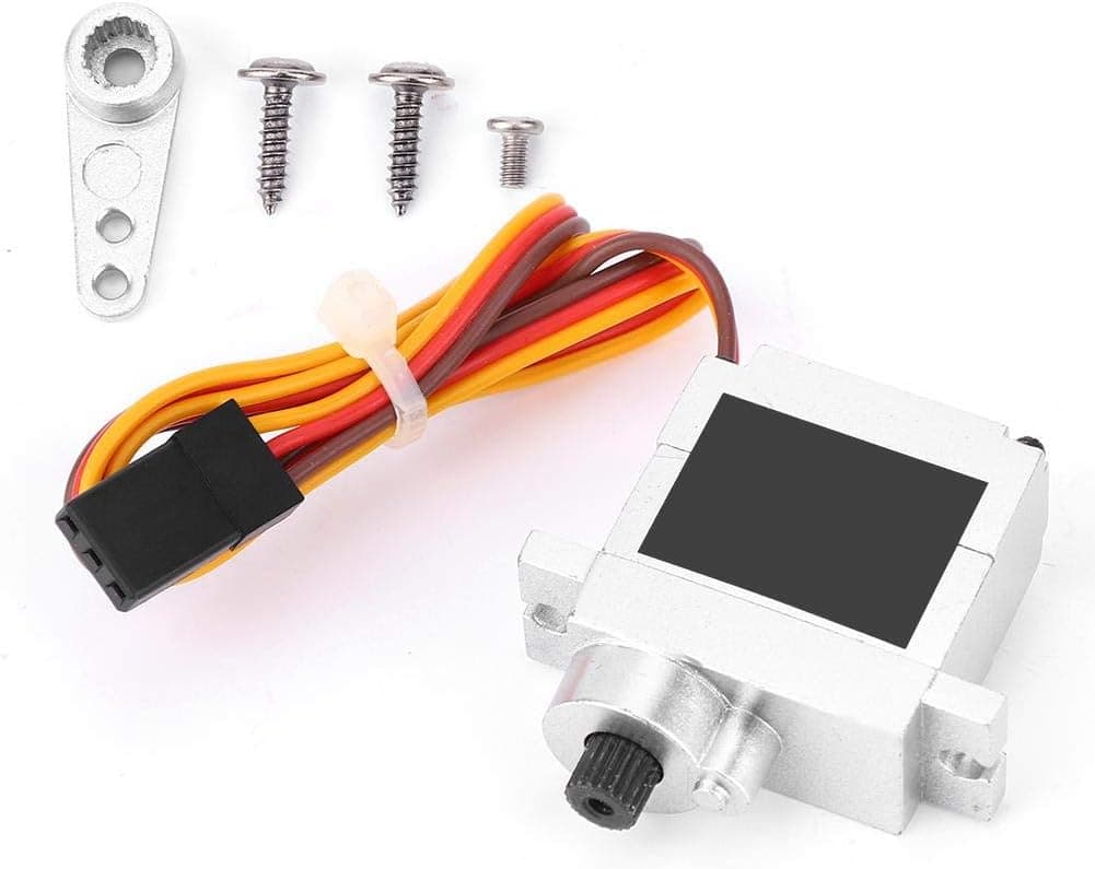 T best RC Car Servo, 9g Metal Servo Steering Engine Accessory Fit for WPL B1 B14 B16 B24 C14 C24 B36 1:16 RC Truck(Silver) Wpl C14 Metal Upgrade Parts