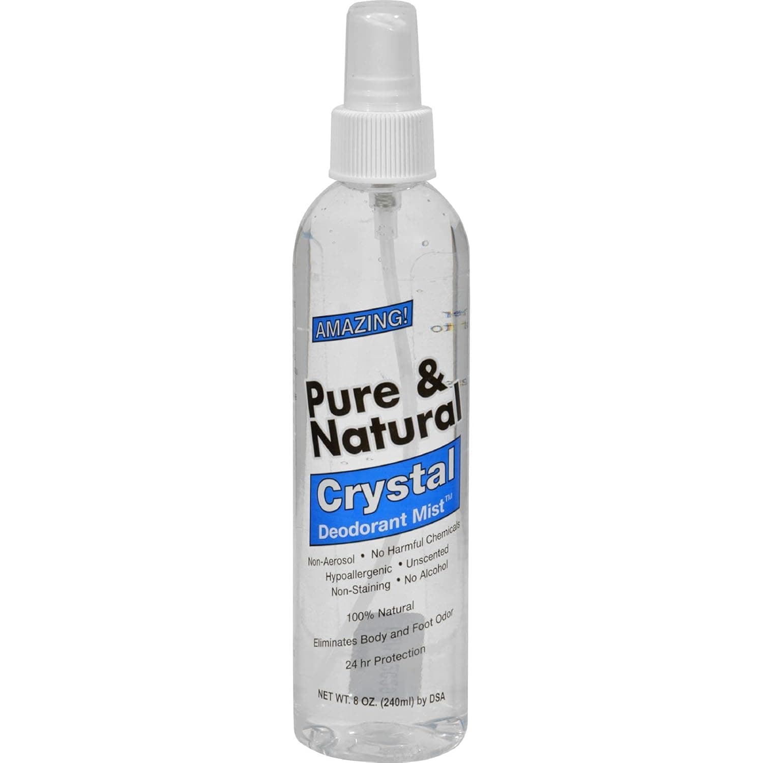 Thai Deodorant Stone Pure Deodorant, CRYSTAL MIST PUMP, 8 OZ