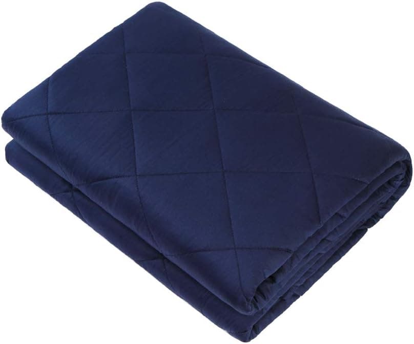 Hypnoser Weighted Blanket 2.0 for Kids,Adults,Men, Women,Heavy Blanket Providing Calm and Comforting Sleep,Sleep Faster (48"x72" 15 Lbs, Navy Blue,Fit Twin Full Size Bed)