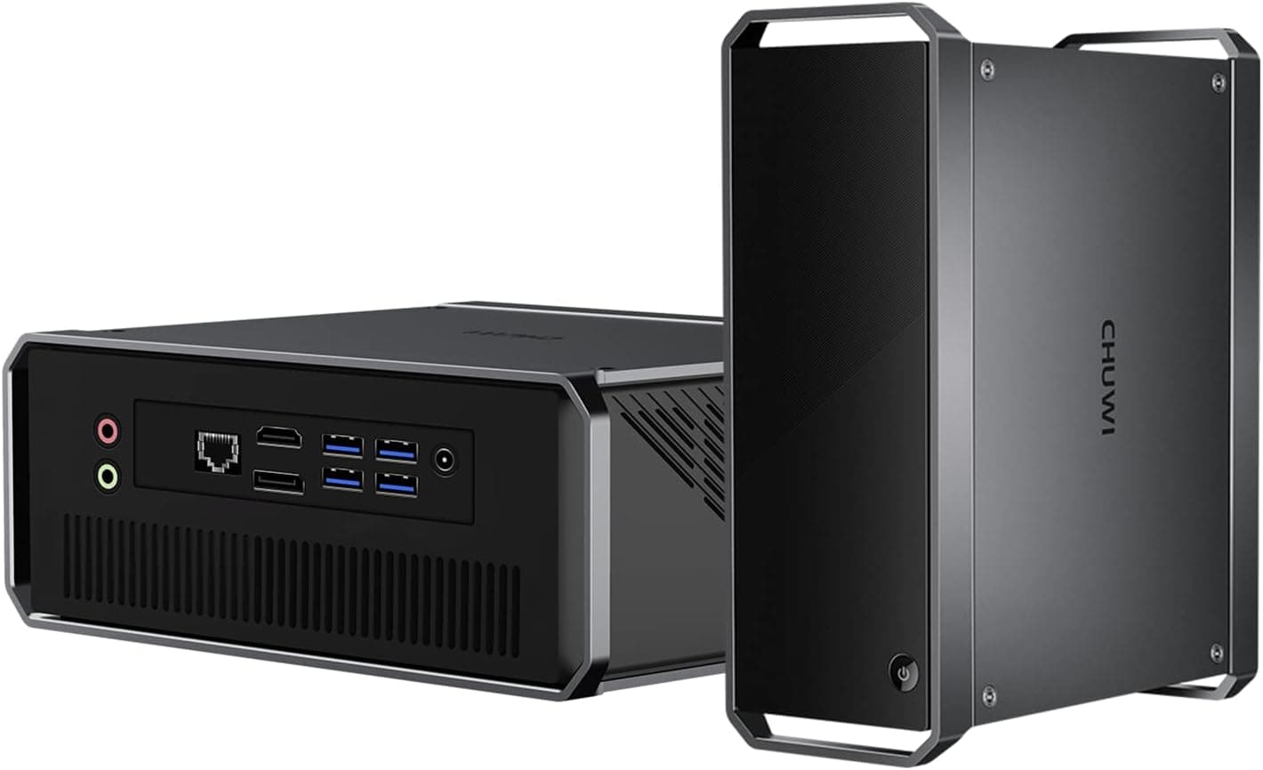CHUWI CoreBox Mini Desktop Computer with Intel 12th Gen i3-1215U (4.4Hz) Processor,6C/8T,16GB RAM 512GB SSD ROM,Windows 11,Expandable 2TB 2.5 Inch HDD,Gigabit Ethernet,4K Decoding,BT5.1,WiFi 6
