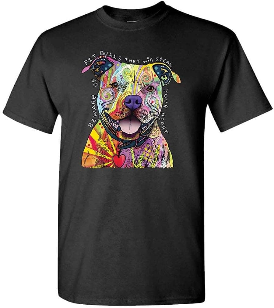 Beware of Pit Bulls - Dog Lover Dean Russo Art - Unisex T-Shirt