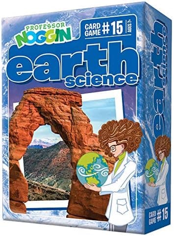 Outset Media Professor Noggin's Earth Science Trivia Card Game - an Educational Trivia Based Card Game for Kids - Trivia, True or False, and Multiple Choice - Ages 7+ - Contains 30 Trivia Cards