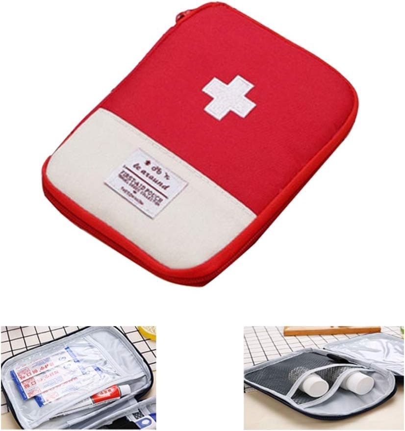DLciwi First Aid Bag, Small First Aid Empty Kit Bag First Responder Storage Bag Medical Emergency Survival for Outdoor Travelling Camping Sport Medical Emergency Survival (Size B)