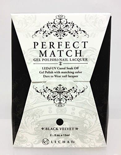 LeChat Perfect Match DUAL SET Soak Off Gel Polish & Dare to Wear Nail Lacquer - Black Velvet - PMS30 by Lechat Nail Care [Beauty]