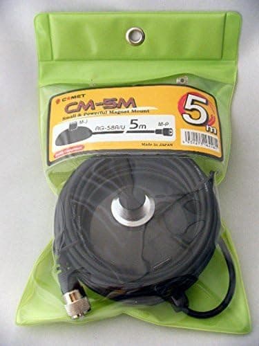 Comet CM-5M - 4.5 Inch Black SO239/PL259 Magnetic Antenna Mount w/Cable