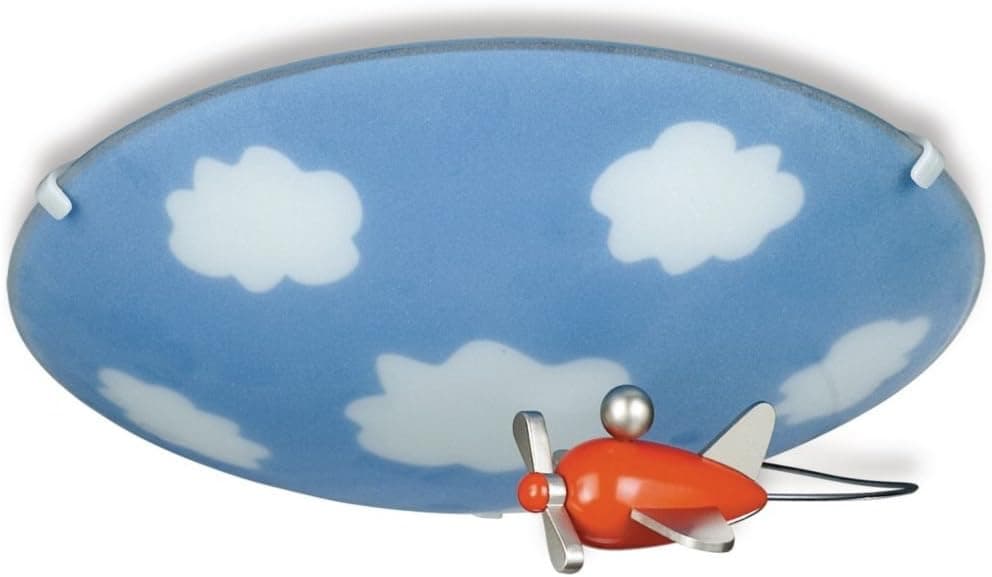 Philips 30110/55/48 KidsPlace Sky Flushmount Ceiling Light with an Airplane, Multi-colored