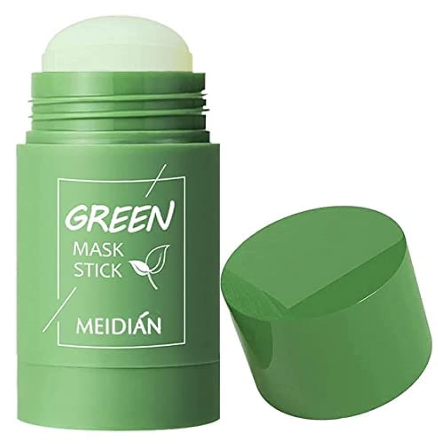 Meidián Green Tea Mask Clay Stick For Face | Poreless Deep Cleanse Acne Blackhead Remover Works All Skins But Sensitive Purifying Cleansing Blackheads, 1.4 Ounce (Pack of 1)
