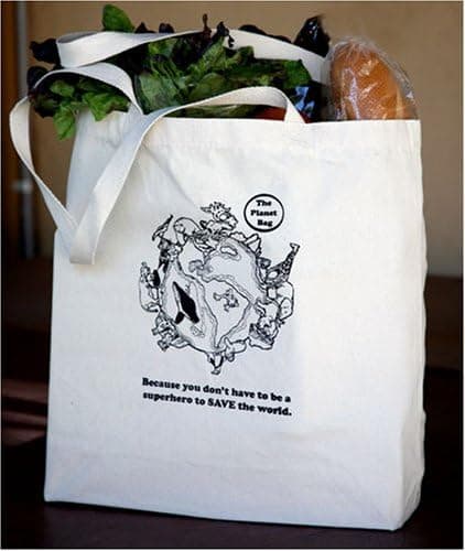 The Planet Bag 10 pack - Ten Pack Large 100% Cotton Canvas Natural Shopping Bag