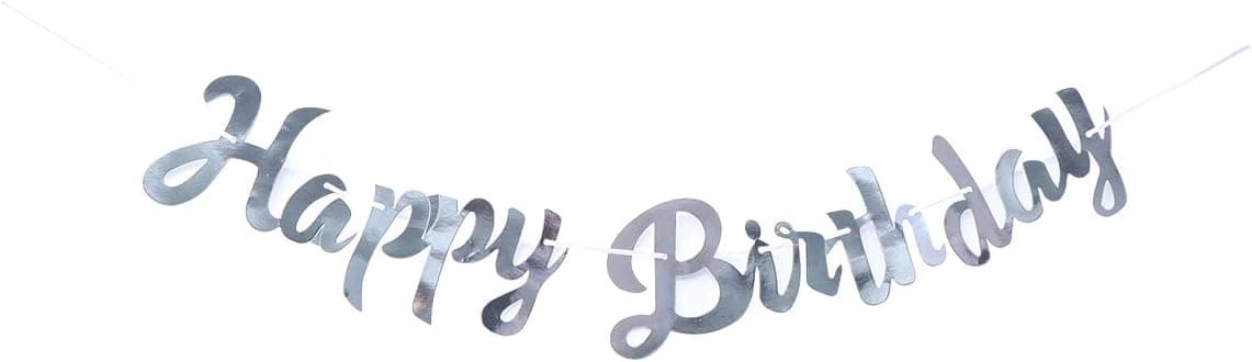 1 Set HAPPY BIRTHDAY Mirror Banner Party Decoration Creative Silver Paper Bunting Garland Birthday Party Supplies Party Supplies