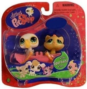 Littlest Pet Shop Exclusive Pelican #707 and Kitten #706