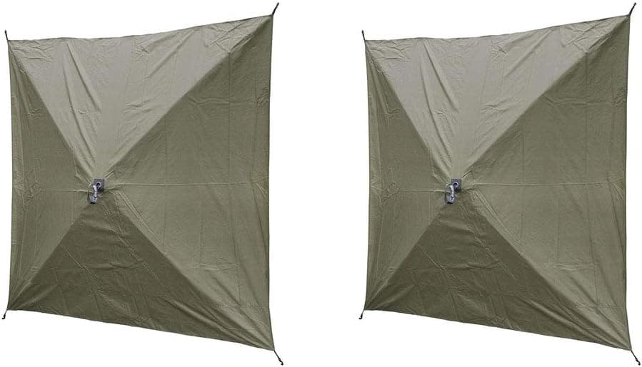 CLAM Quick-Set Wind and Sun Panel Attachment for Traveler and Escape Screen Shelter Canopy Tent, Accessory Only, Green (2 Pack)