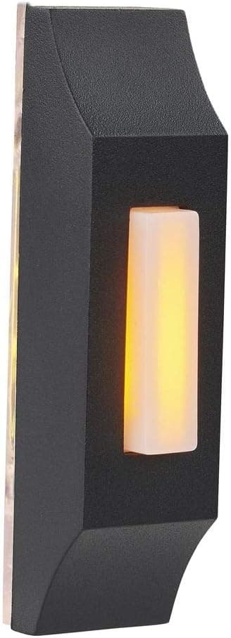 Black LED Lighted Doorbell Button