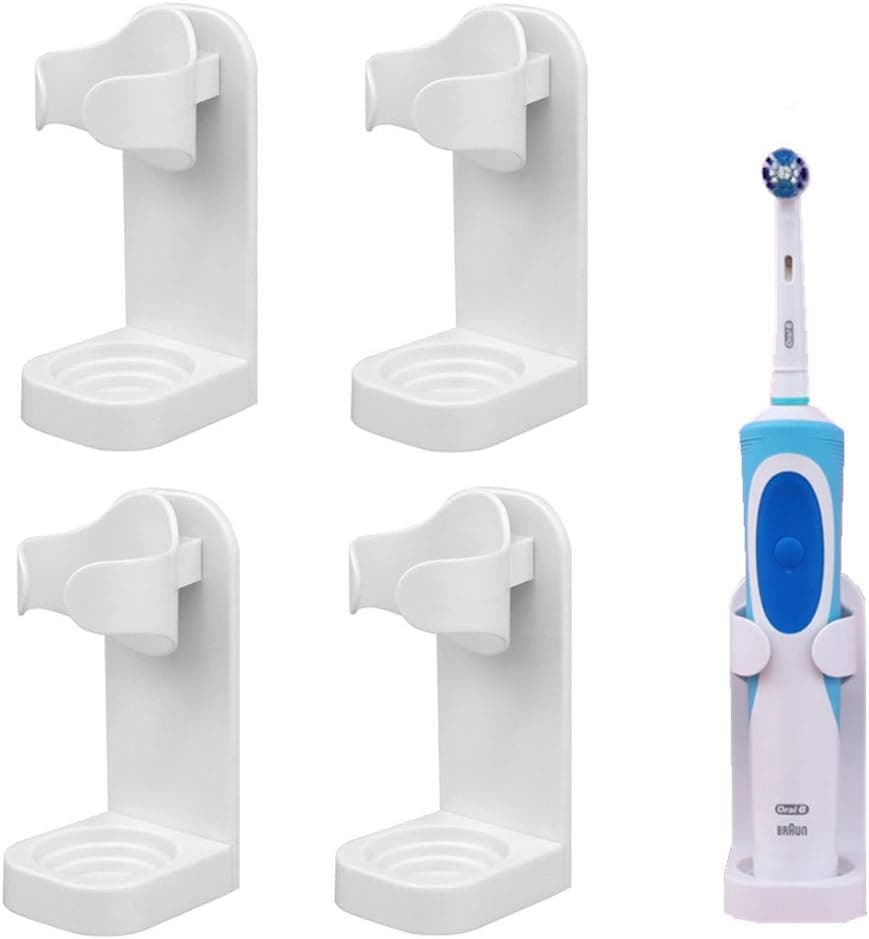 ZM Electric Toothbrush Holder (4Pcs), Bathroom Toothbrush Holder, Wall-Mounted Electric Toothbrush Manager, Suitable for All Wall Toothbrush Holders, Keeping Toothbrushes Dry and Clean
