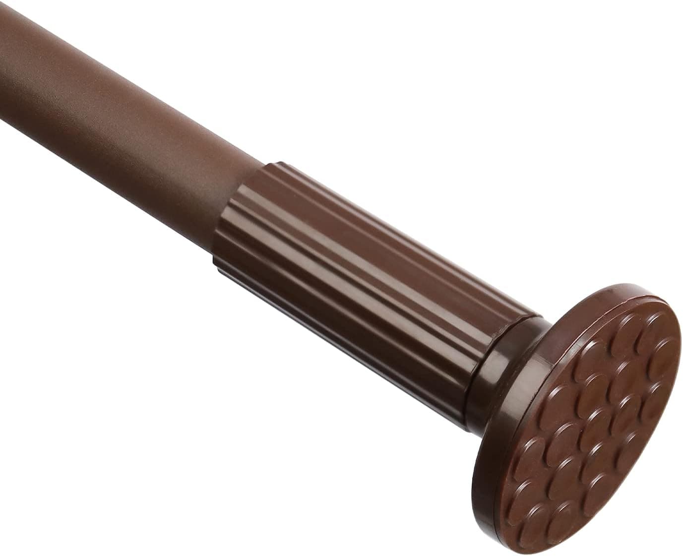 Tension Shower Curtain, Spring Shower Tension Curtain Rod, Closet Rod, for Windows or Shower, Rust Resistant Easy to Install, Umimile (Brown, 128-145”)