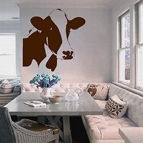 Wall Decals Domestic Animals Cow Head Bedroom Living Children Any Room Design for farms Vinyl Decal Sticker Home Decor L458
