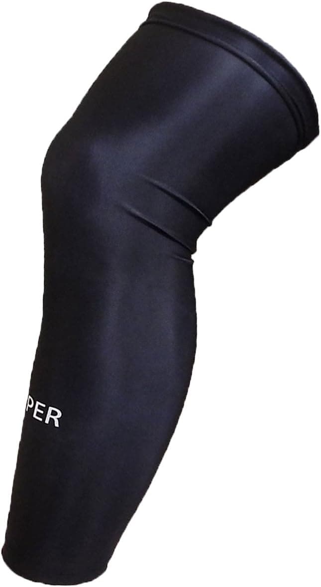 Viper Compression Knee Sleeve Leg Support (Full Length) - TruCore 3-Layer Wicking, Non Slip Inner Bands - Basketball, Running, Weight Lifting, Crossfit, Arthritis (Single)