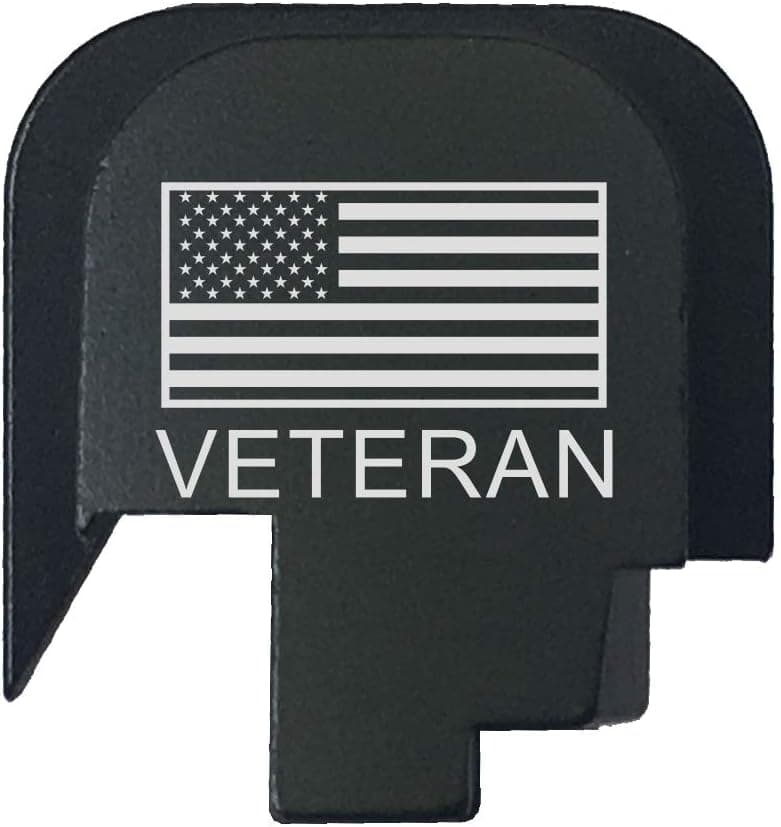 Bastion Laser Engraved Rear Cover Slide Back Plate for Smith & Wesson M&P 45 Shield SUBCOMPACT ONLY - Veteran