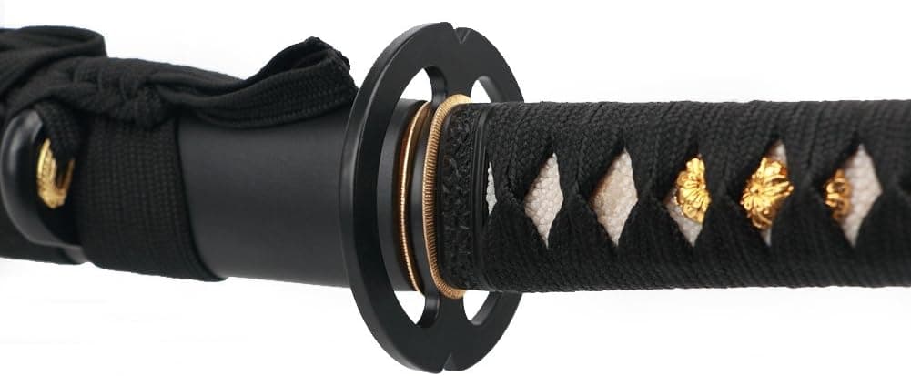 siwode Handmade Full Tang Sharp Sword, Iron Tsuba ,Japanese Ninja Samurai Katana (High Carbon Steel 1060) 40-Inch