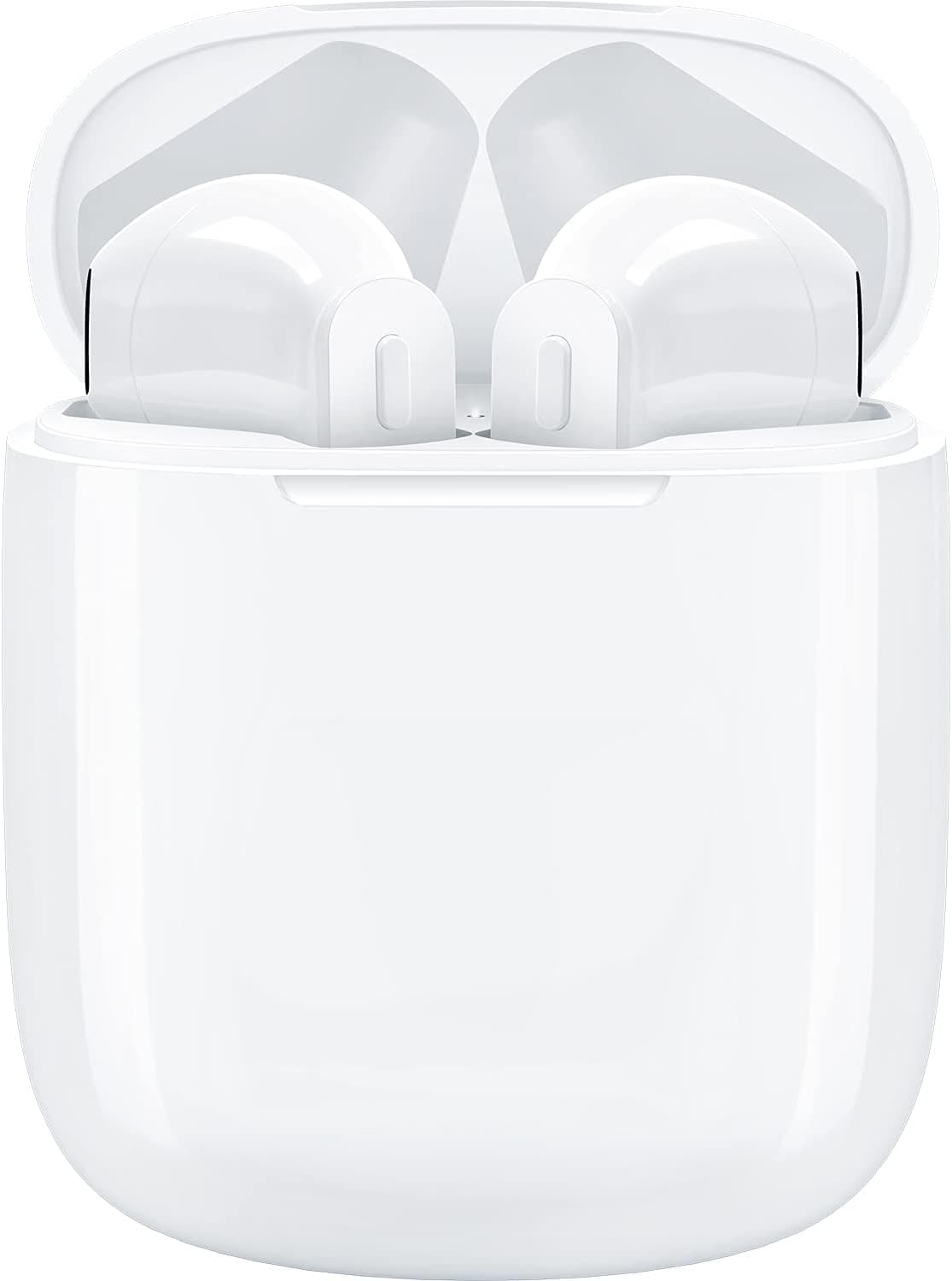 True Wireless Earbuds, REEHM IPX7 Waterproof Bluetooth 5.0 Wireless Headphones with Microphone Charging Case 35H Playtime in-Ear Hi-Fi Stereo Sound TWS Earphones Headset for Sport Running (White)