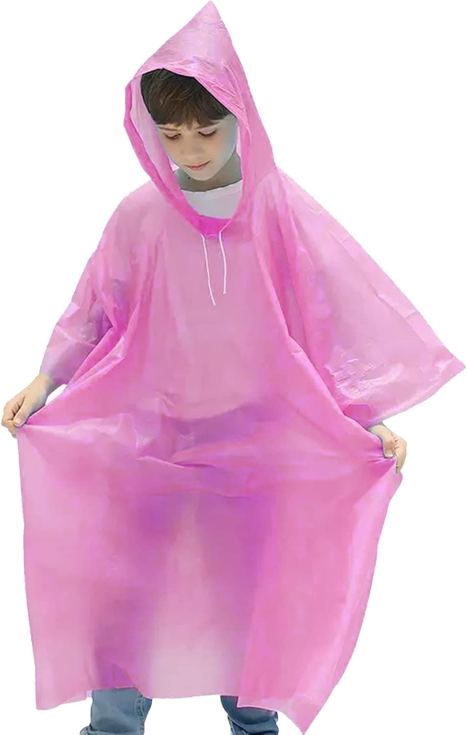 Yonburd Rain Poncho for Adults Disposable or Reusable Emergency Ponchos丨Rain Ponchos with Drawstring Hood