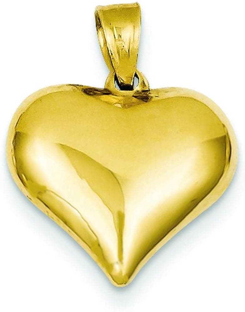 14k Puffed Heart Pendant