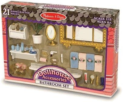 Melissa & Doug Deluxe Doll - House Bathroom Accessories
