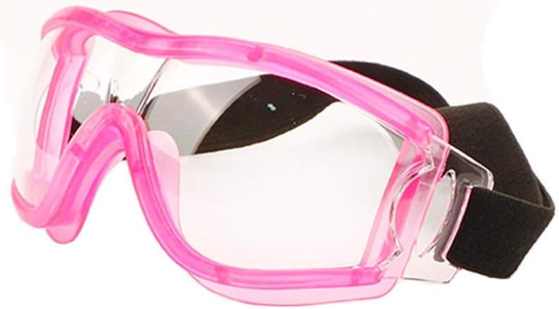 Safety Glasses,spiid Protective Goggles Anti-UV400&Scratch Resistant Eye Impacted Sealed Protective Work Goggles Over Spectacles for DIY, Lab, Welding, Grinding, Cycling (pink frame)