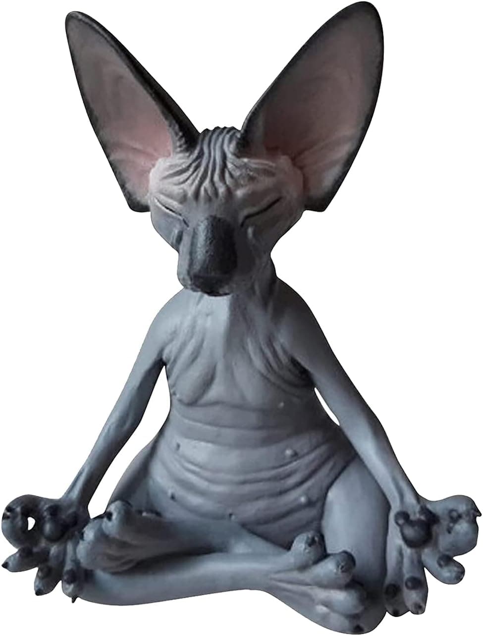 Balamii Sphynx Cat Meditate,Thinking Cat Statue,Meditating Thinking Cat,Sphynx Hairless Cat Meditation Collectible Decor Art Sculptures Garden Statues Home Decor.