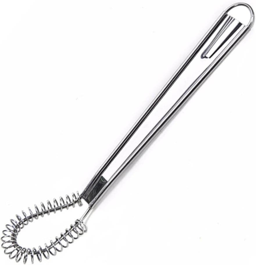 Best Utensils Stainless Steel Mini Egg Whisk Beater Handheld Milk Frother Foamer Foaming Creamy Coffee Mixer Spring Sauce Blender Kitchen Accessories