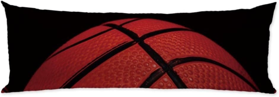 Basketball Decorative Body Pillow Covers Cases Machine Washable Soft Cotton Polyester with Zipper Double Side,20Inch X 54Inch