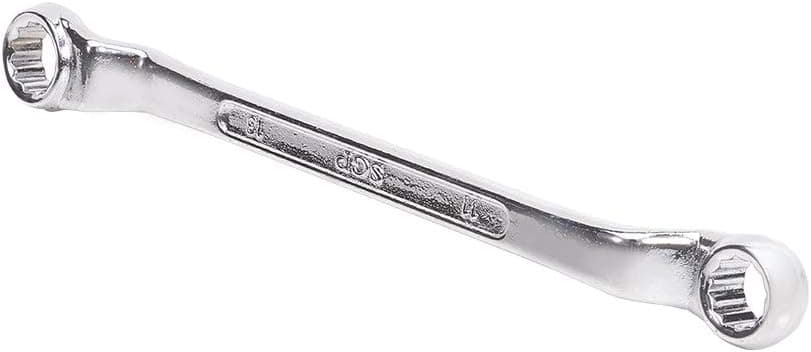 Utoolmart Torx Box Wrench, 11mm x 13mm Metric 12 Point Offset Double Box End Wrench, 190mm Length Wrench Repair Tool for Automotive Home Chrome Plated, Cr-V