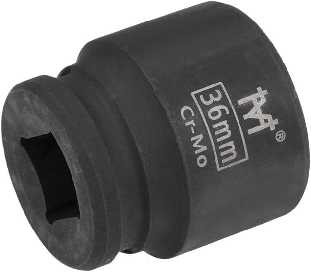 uxcell 3/4-Inch Drive by 36mm Shallow Impact Socket, Cr-Mo Alloy Steel, 6-Point, Metric